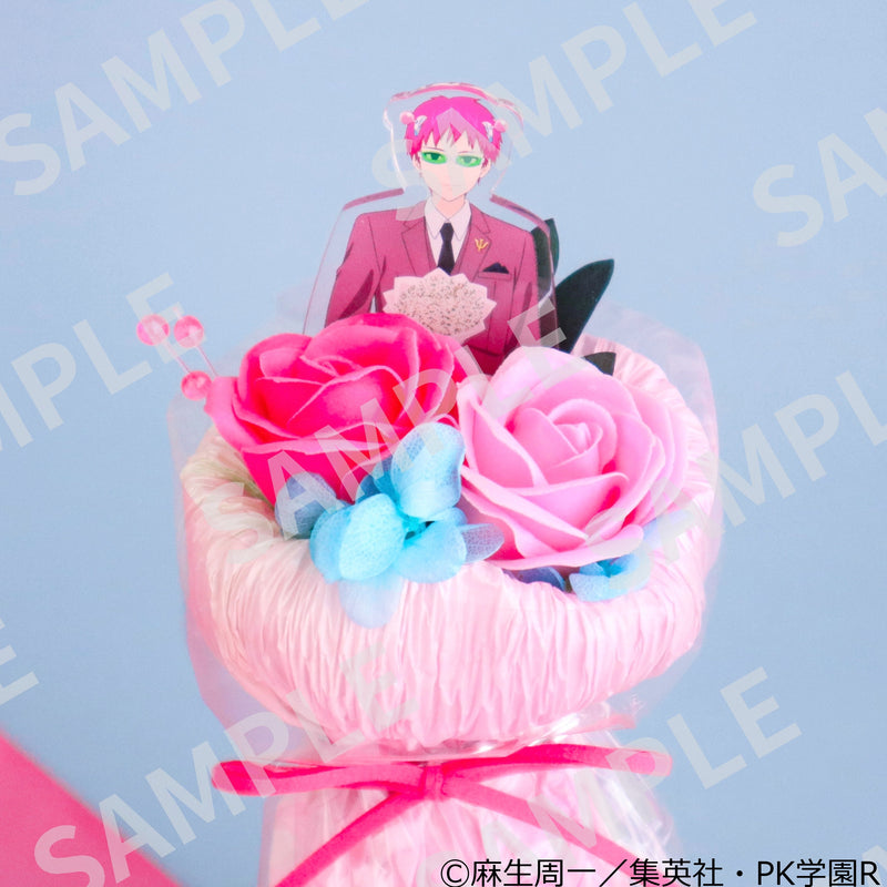 『斉木楠雄のψ難』×karendo限定 ガラスドーム（ソープフラワー） ※アクリルフラワーピック付き ※ランダムステッカー(全8種） 1枚付き