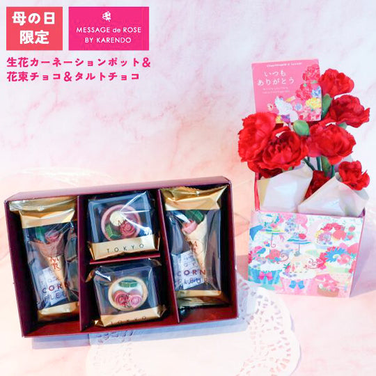 【5/3㈰～5/10㈰お届け】TOKYOタルト＆コーン・フルーリとカーネーションポットset