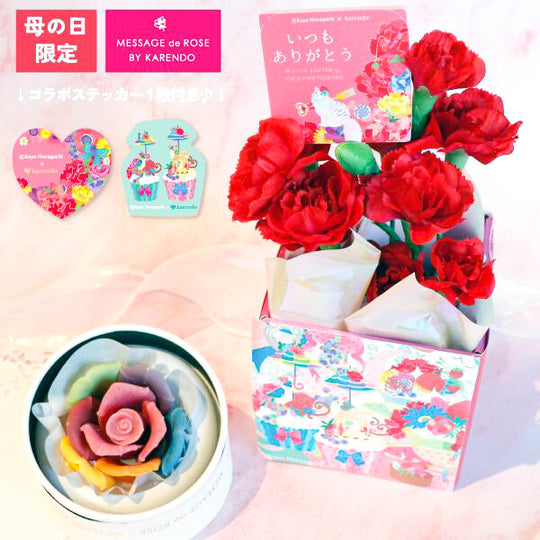 ＜限定コラボステッカー付！＞【5/3㈰～5/10㈰お届け】ペタルレインボー ＆カーネーションポットset